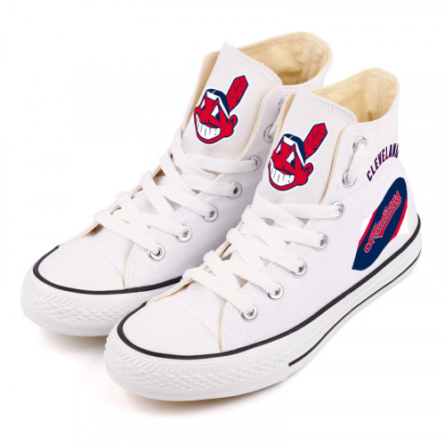 Women's Cleveland Indians Repeat Print Low Top Sneakers 005